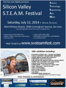Hot San Jose Nights presents  Silicon Valley S.T.E.A.M. Festival  Science