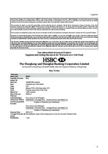 9 April 2015 Hong Kong Exchanges and Clearing Limited (“HKEx”), The Stock Exchange of Hong Kong Limited (the “Stock Exchange”) and Hong Kong Securities Clearing Company Limited take no responsibility for the cont