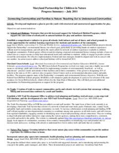 Outdoor education / Environmental education / Environmental social science / Maryland Department of Natural Resources / Chesapeake Bay Foundation / Service-learning / Environmental groups and resources serving K–12 schools / Boston Schoolyard Initiative / Education / Alternative education / Experiential learning