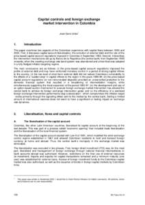 Capital controls and foreign exchange market intervention in Colombia - BIS Papers No 23, part 9 May 2005