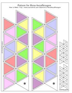 Pattern for Hexa-hexaflexagon  How to Make: http://www.auntannie.com/Geometric/HexaHexaFlexagon © 2012 auntannie.com
