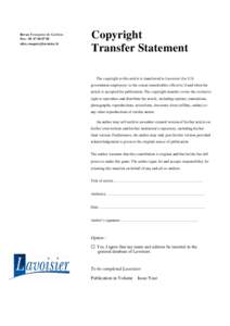 Revue Française de Gestion Fax : Copyright Transfer Statement
