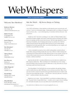 WebWhispers ○ March, 1999  Like the Watch…My Servox Keeps on Ticking