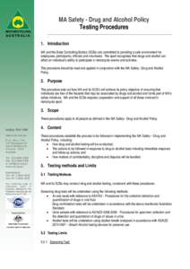 Microsoft Word - [final] Drug and Alcohol Testing Procedures[removed]