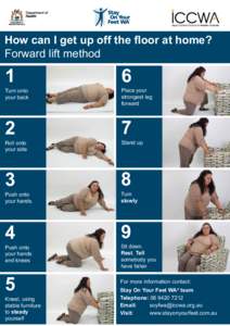 How can I get up off the floor at home? Forward lift method 1  6