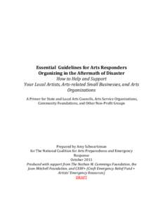 Essential Guidelines for Arts Responders