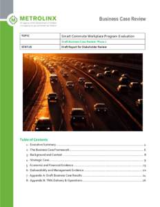 Business Case Review TOPIC Smart Commute Workplace Program Evaluation Draft Business Case Review: Phase 1