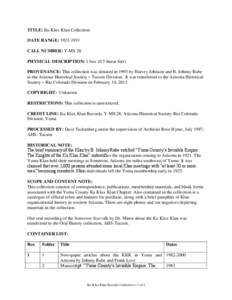 Ku Klux Klan / American nationalism / Christian terrorism / Reconstruction / Klan / A. M. Young / Daniel Carver / History of the United States / Politics of the United States / United States