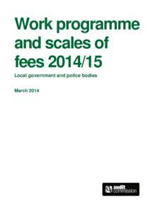 Work programme and scales of fees[removed]