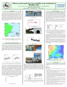 Efforts to understand Sea Level variability in the Southeastern Brazilian coast C ARLOS A. DE S. F RANÇA , A FRANIO RUBENS DE M ESQUITA & J OSEPH H ARARI Instituto Oceanográfico da USP [removed] [removed] j