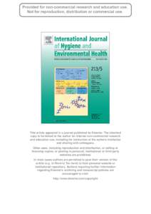 This article appeared in a journal published by Elsevier. The attached copy is furnished to the author for internal non-commercial research and education use, including for instruction at the authors institution and shar