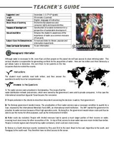 Suggested Level Length Subjects Broad Areas of Learning  Secondary 1-2 (7th-8 th grade)