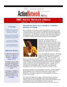 DMC Action Network eNews Issue #26 | September/October 2011 In This Issue Farewell and Thank You to Lisa Garry, A Visionary