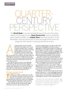 co-published article Quartercentury perspective The World Bank is commemorating 25 years of its use of Australian