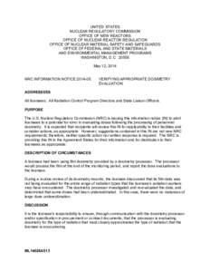 Nuclear safety / Radiobiology / Nuclear Regulatory Commission / Rockville /  Maryland / Title 10 of the Code of Federal Regulations / National Voluntary Laboratory Accreditation Program / Office of Nuclear Reactor Regulation / Ionizing radiation / Nuclear power / Nuclear energy in the United States / Energy / Nuclear physics