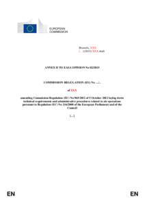 Draft Commission Regulation (EU) No