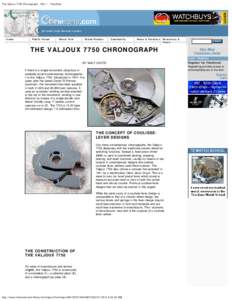 The Valjoux 7750 Chronograph - Part 1 - TimeZone