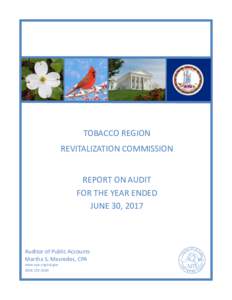 Tobacco Region Revitalization Commission for the year ended June 30, 2017