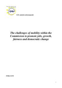 The challenges of mobility within the European Commission