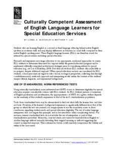 Education policy / English-language learner / Second-language acquisition / School psychology / Dual language / English as a foreign or second language / Response to intervention / Standards of Learning / Education / Educational psychology / English-language education