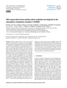 Atmos. Chem. Phys., 14, 7895–7908, 2014 www.atmos-chem-phys.netdoi:acp © Author(sCC Attribution 3.0 License.  OH regeneration from methacrolein oxidation investigated in the