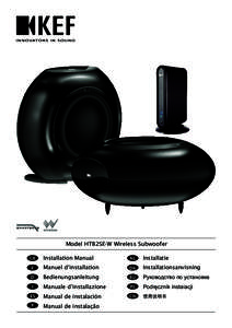 Model HTB2SE-W Wireless Subwoofer Installation Manual NL  Installatie