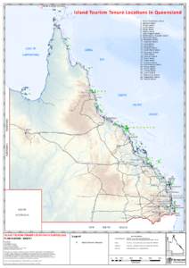 Island tourism tenure locations in Queensland
