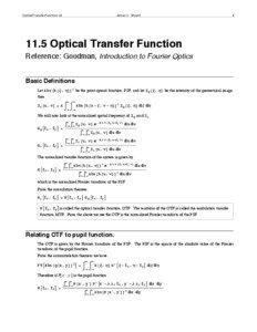 OpticalTransferFunction.nb  James C. Wyant