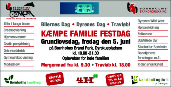 Biler i lange baner  Bilernes Dag • Dyrenes Dag • Travløb! Crossopvisning