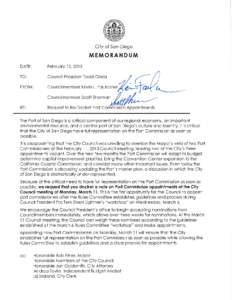 City of San Diego  MEMORANDUM DATE:  February 12, 2013