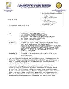 REASON FOR THIS TRANSMITTAL [ ] State Law Change [ ] Federal Law or Regulation Change [ ] Court Order [ ] Clarification Requested by