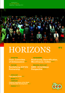 HORIZONS N°2 The ACP Newsletter September – December 2014 HORIZONS No 2 September – December 2014