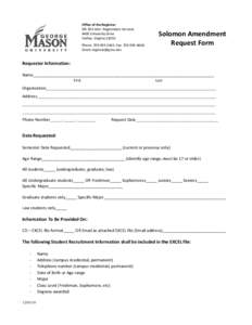 Microsoft Word - Solomon Amendment Request Form draft-1