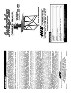 Manufacturers of the Finest Quality Textile and Graphics Screen Printing and Heat Transfer Equipment 1201 E. 27th Terrace • Pittsburg, KS 66762 • U.S.A. Web site: www.hixcorp.com • Phone: ([removed]E-Mail: cus