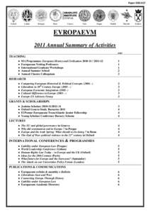 Paper OEG #17  EVROPAEVM 2011 Annual Summary of Activities page