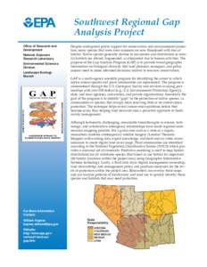 Southwest Regional Gap Factseet