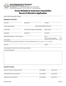 Texas Department of Insurance / Insurance / ZIP code / Turbocharged Direct Injection / Internet privacy / Address / Health insurance / Internal combustion engine / Financial institutions / Institutional investors