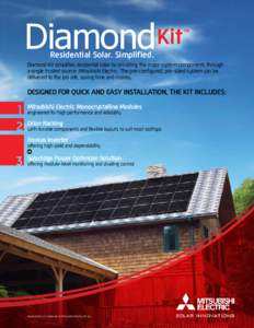 DiamondKit  TM Residential Solar. Simplified.