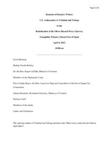 Perry / Port of Spain / Trinidad and Tobago / Matthew C. Perry / Outline of Trinidad and Tobago / United States Navy / Perry family / Oliver Hazard Perry