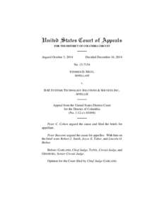 United States Court of Appeals FOR THE DISTRICT OF COLUMBIA CIRCUIT Argued October 3, 2014  Decided December 16, 2014