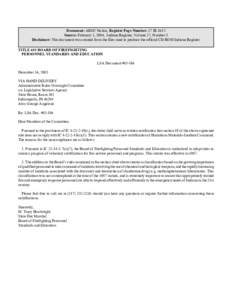 Document: AROC Notice, Register Page Number: 27 IR 1652 Source: February 1, 2004, Indiana Register, Volume 27, Number 5 Disclaimer: This document was created from the files used to produce the official CD-ROM Indiana Reg