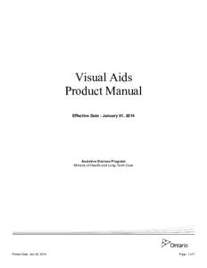 Visual Aids Product Manual