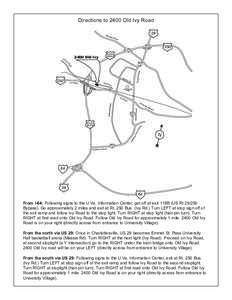 Directions to 2400 Old Ivy Road Ba r rack  29