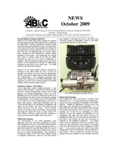 NEWS October 2009 Chairman – Russell Anderson, Unit 2/3, Sterling Ind Est, Carwood, Castleford, WF10 4PS Secretary - Graham Smith: “Stoneycroft” Godsons Lane Napton Southam Warks CV47 8LX Tel & Fax[removed] ===