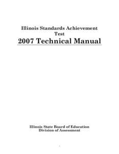 Educational psychology / Psychometrics / Standardized tests / Education in Illinois / Illinois Standards Achievement Test / Test / Stanford Achievement Test Series / SAT / ACT / Education / Evaluation / Achievement tests