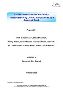 Air pollution / Smog / Atmospheric sciences / Air quality / Particulates / Nitrogen dioxide / A1058 road / Jesmond / Newcastle City Centre / Pollution / Newcastle upon Tyne / Atmosphere