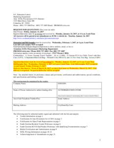 S.C. Education Lottery Marketing Department Attn: SCEL Procurement (ViVi SimonsMain Street, Suite 400 Columbia, SCPhone: (Fax: (Email: 