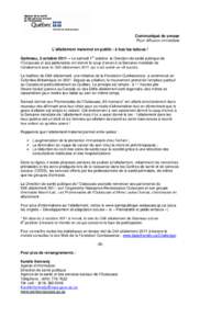 Communiqué de presse Pour diffusion immédiate L’allaitement maternel en public : à bas les tabous ! Gatineau, 3 octobre 2011 – Le samedi 1er octobre, la Direction de santé publique de l’Outaouais et ses partena