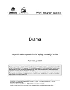 Drama[removed]Work program sample 1