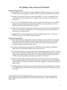 Asia / Statistics / Infant mortality / Public health / Mortality rate / Hmong people / Wisconsin / Demographics of Asian Americans / Health in Chad / Demography / Population / Ethnic groups in Asia